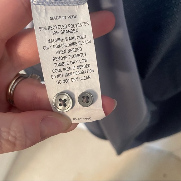 Greyson Performance Waves Polo Golf Shirt Blue Geometric Men’s Large * Fox Logo - Picture 7 of 8